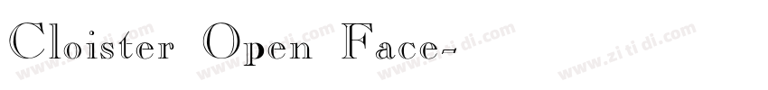 Cloister Open Face字体转换